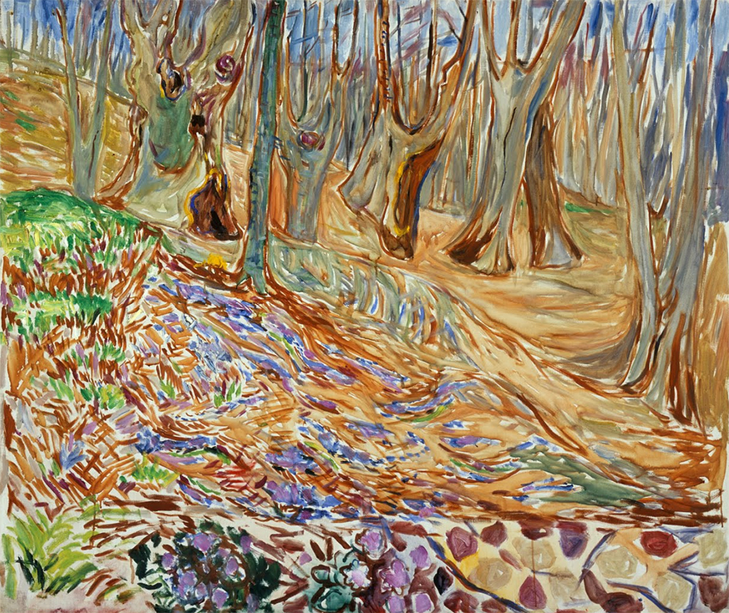 Elm Forest in Spring in Detail Edvard Munch